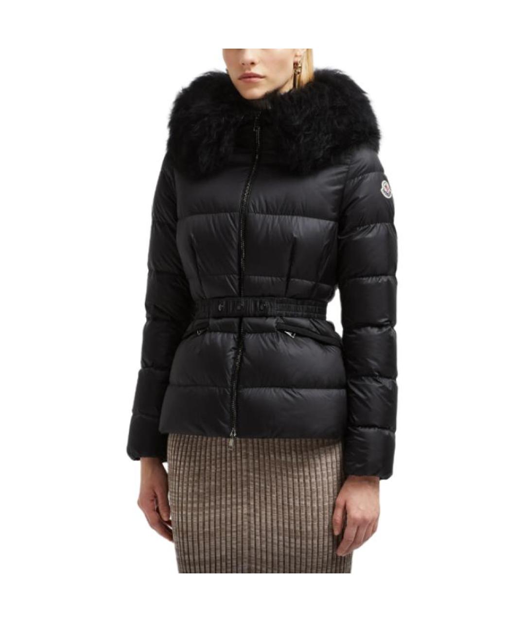 MONCLER Черный пуховик, фото 4