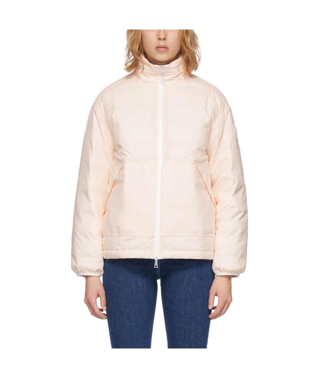 MONCLER Розовая полиамидовая куртка, фото 3