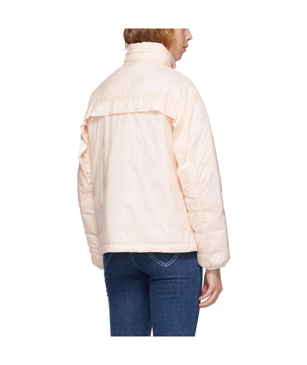 MONCLER Розовая полиамидовая куртка, фото 4