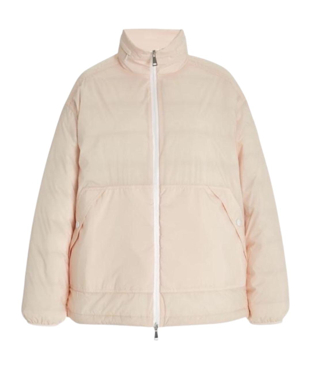 MONCLER Розовая полиамидовая куртка, фото 1