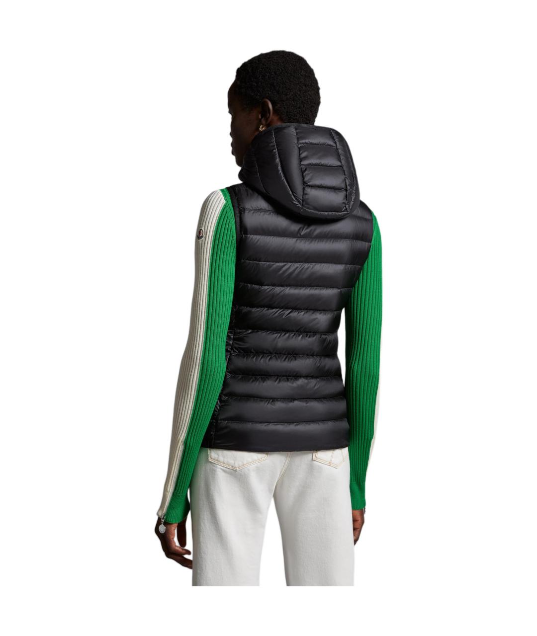 MONCLER Черный полиамидовый жилет, фото 2