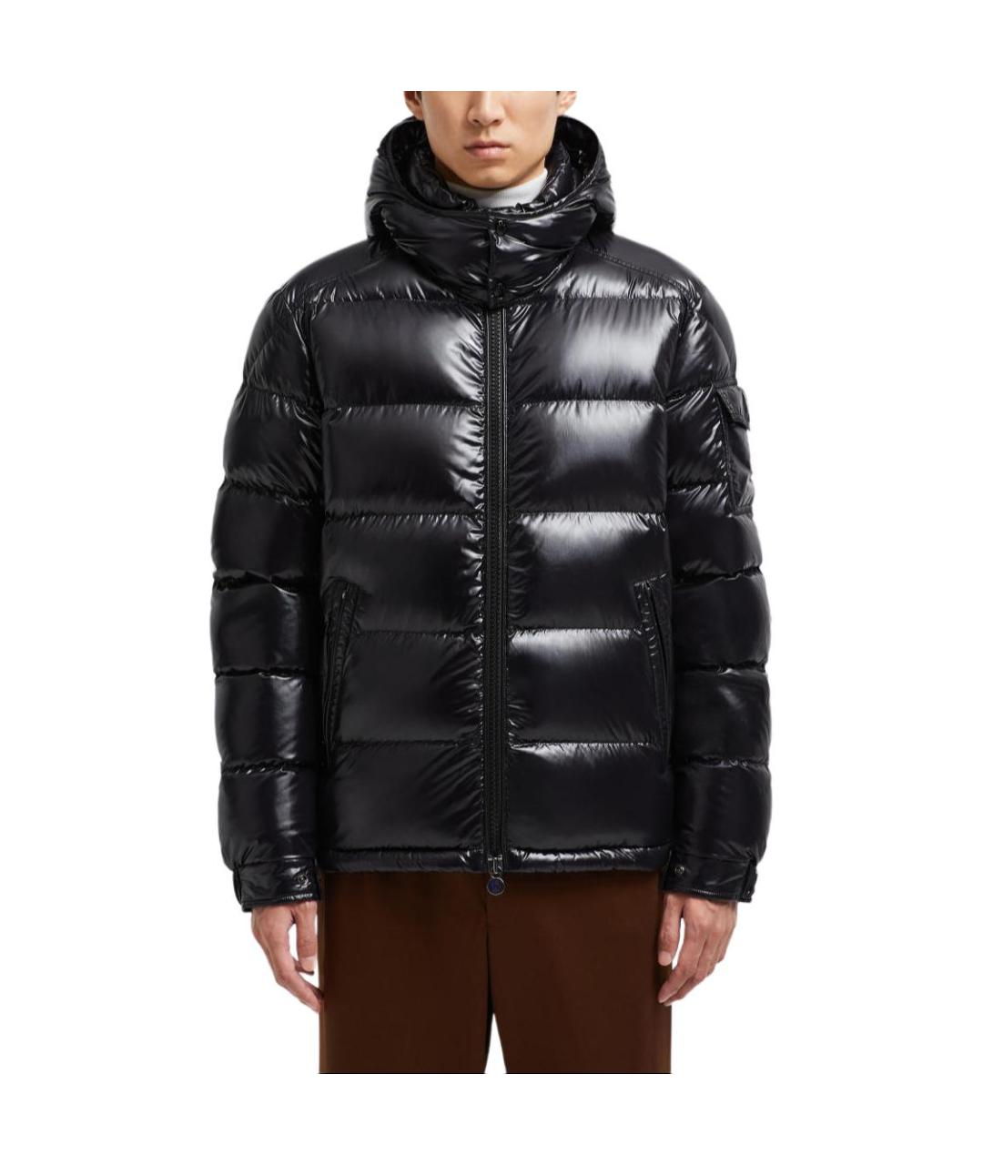 MONCLER Черная полиамидовая куртка, фото 3