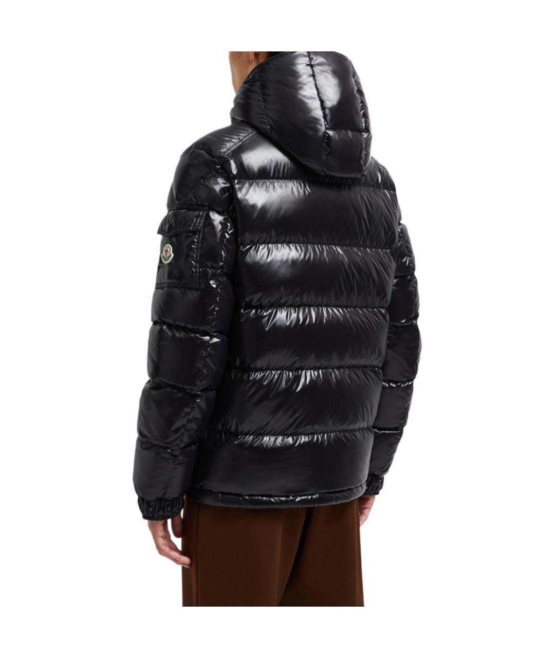 MONCLER Черная полиамидовая куртка, фото 4