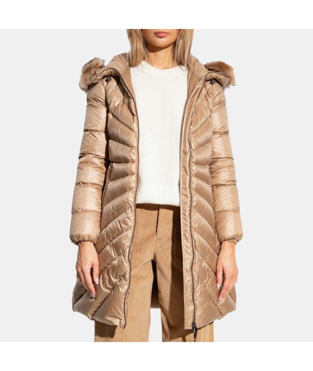 MONCLER Бежевый пуховик, фото 2