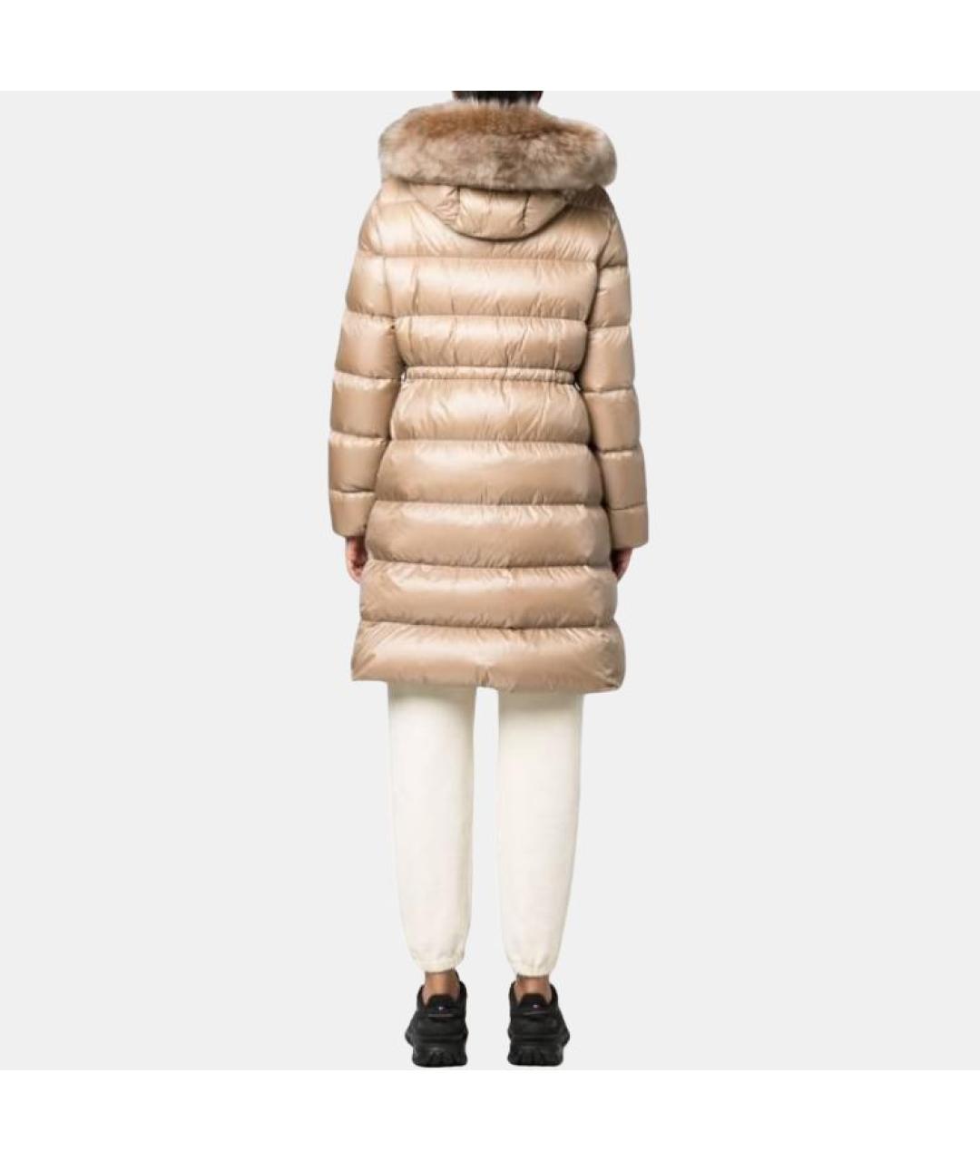 MONCLER Бежевый пуховик, фото 3