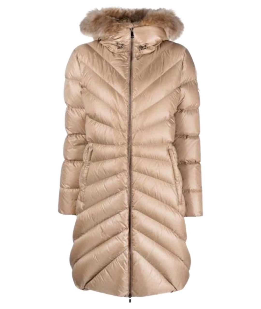 MONCLER Бежевый пуховик, фото 1
