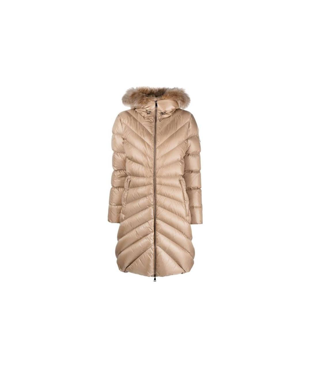 MONCLER Бежевый пуховик, фото 6