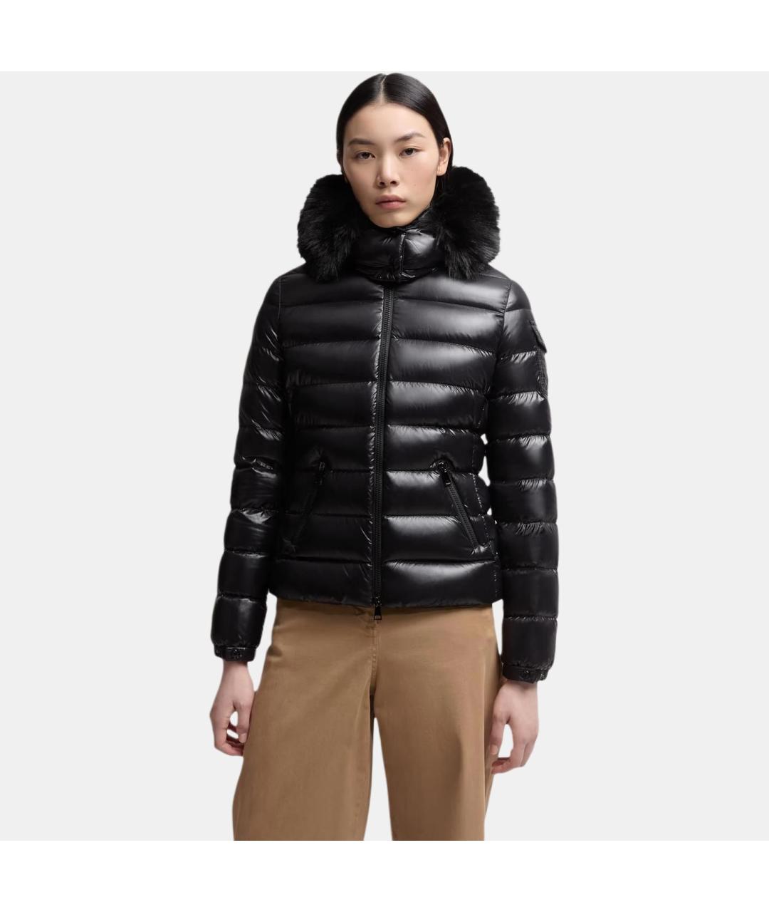 MONCLER Черная полиамидовая куртка, фото 5