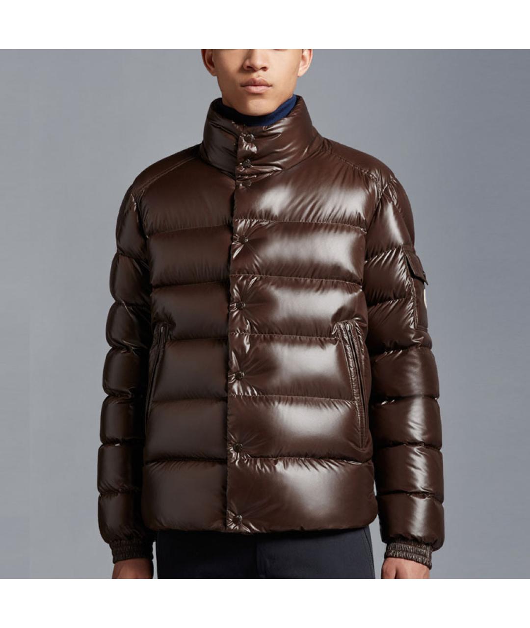 MONCLER Коричневый пуховик, фото 4