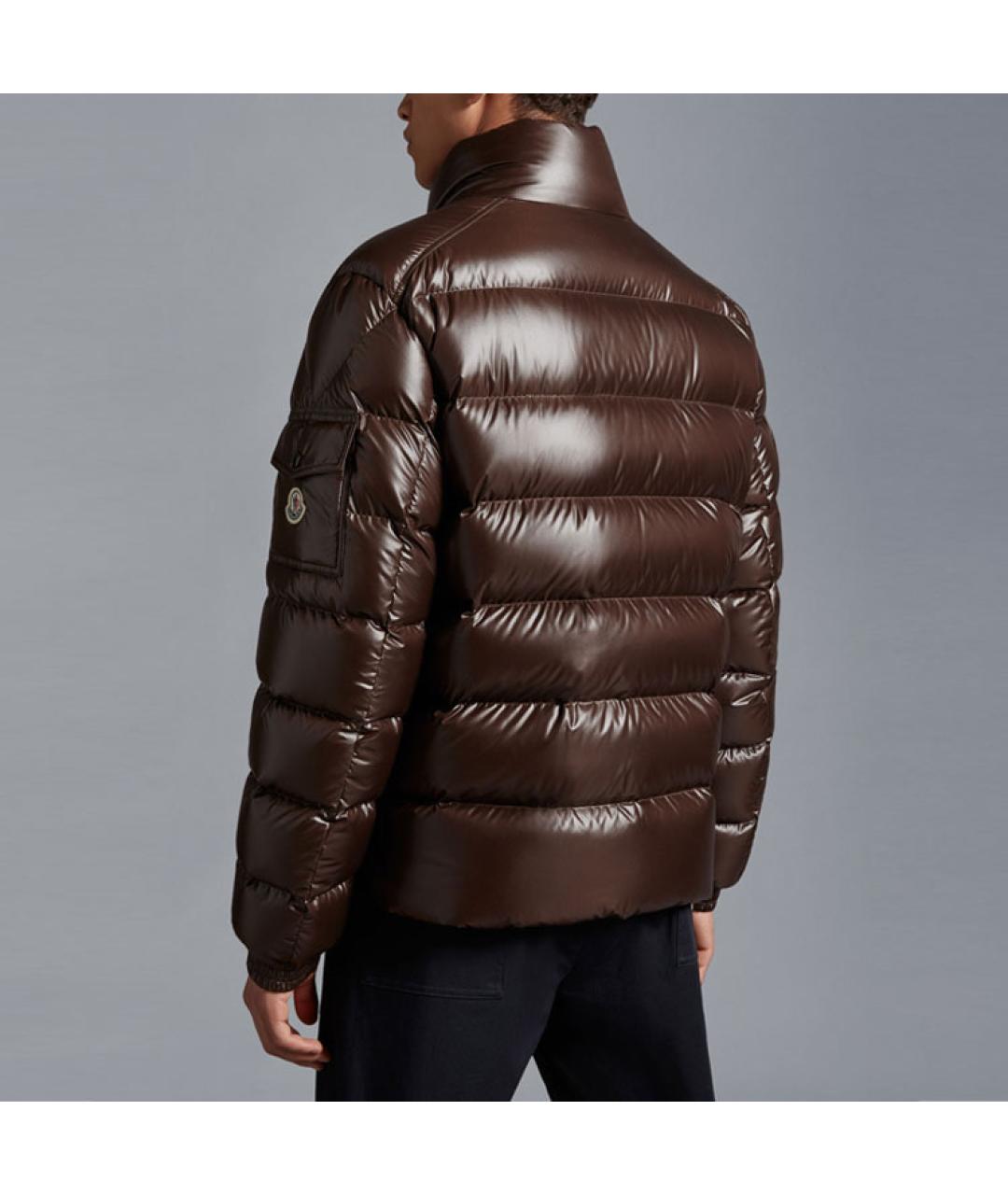MONCLER Коричневый пуховик, фото 3