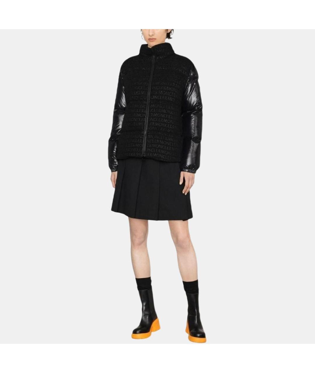 MONCLER Черный пуховик, фото 4