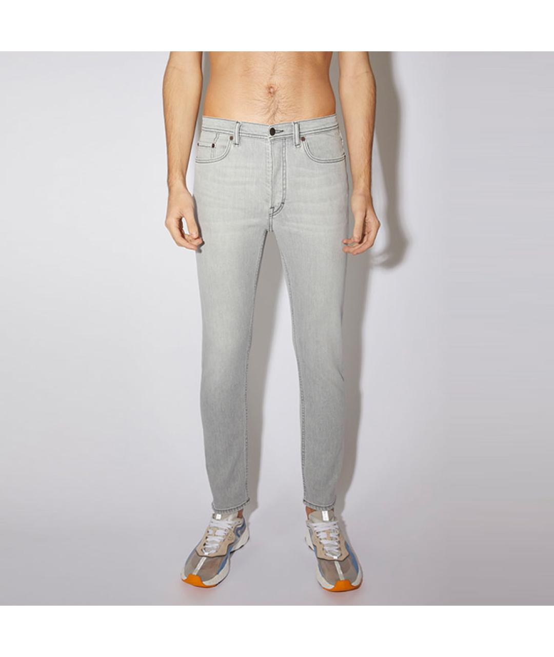 ACNE STUDIOS Серые прямые джинсы, фото 5