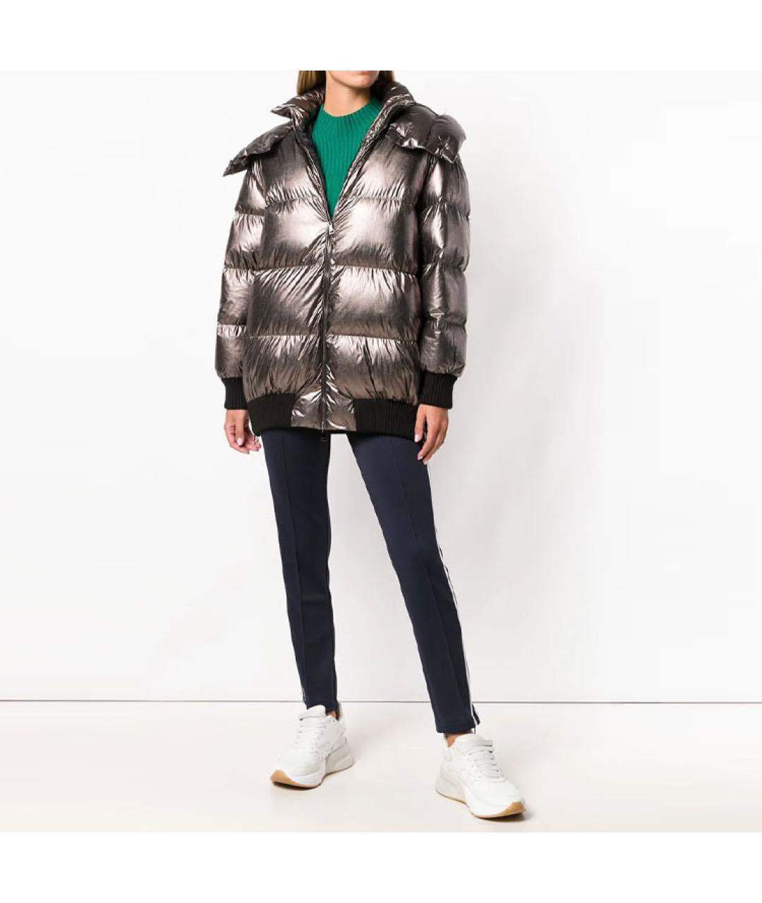 MONCLER Коричневый пуховик, фото 2