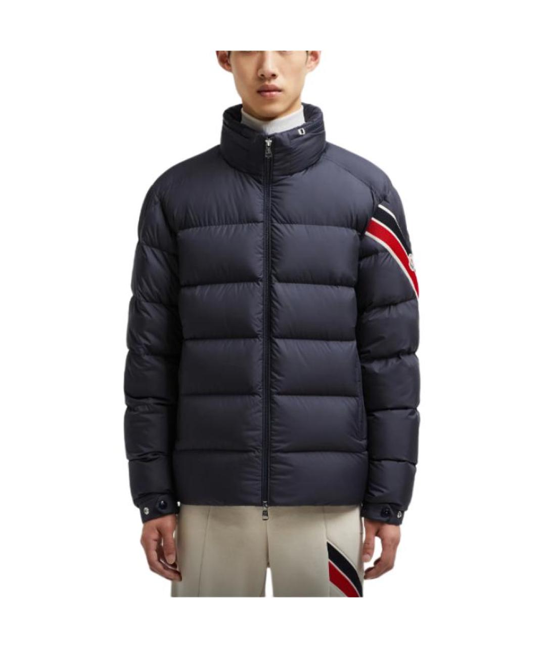 MONCLER Темно-синий пуховик, фото 4