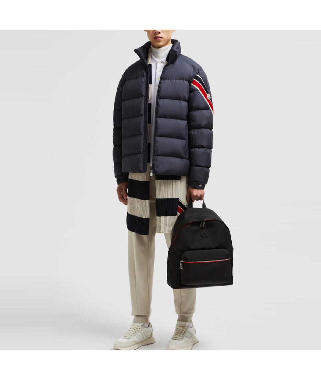 MONCLER Темно-синий пуховик, фото 2