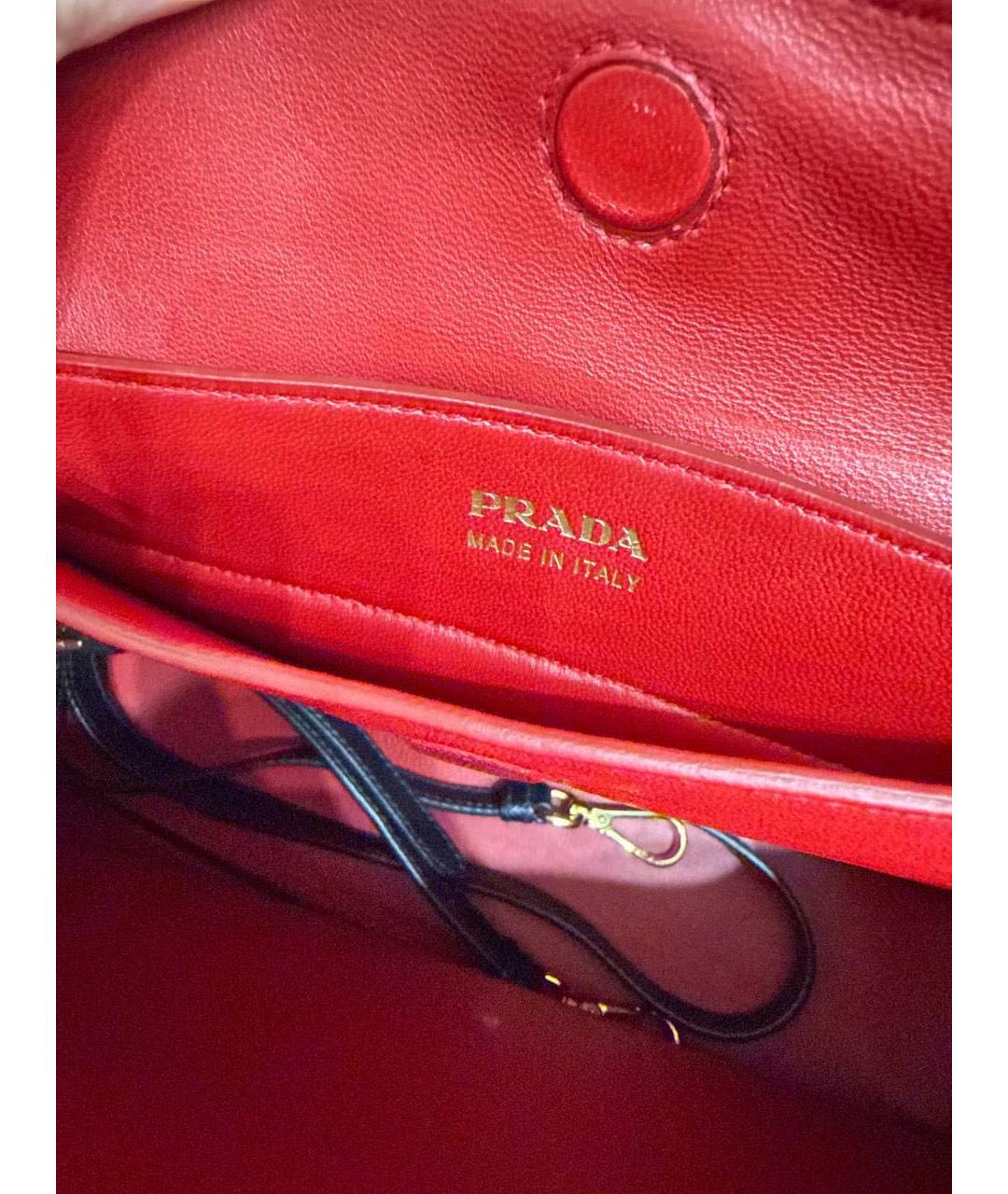 PRADA Черная кожаная сумка тоут, фото 6