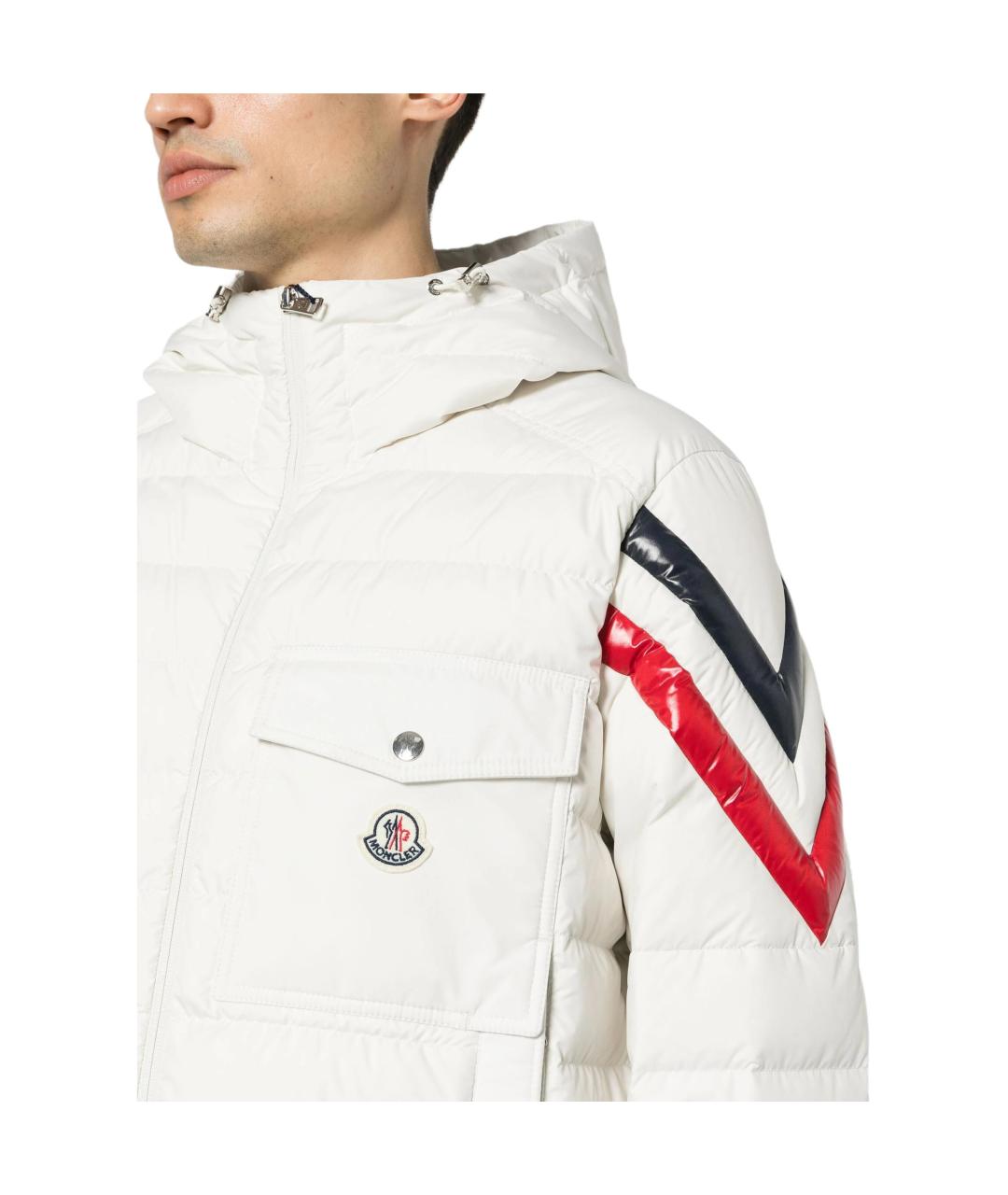 MONCLER Белая полиамидовая куртка, фото 6
