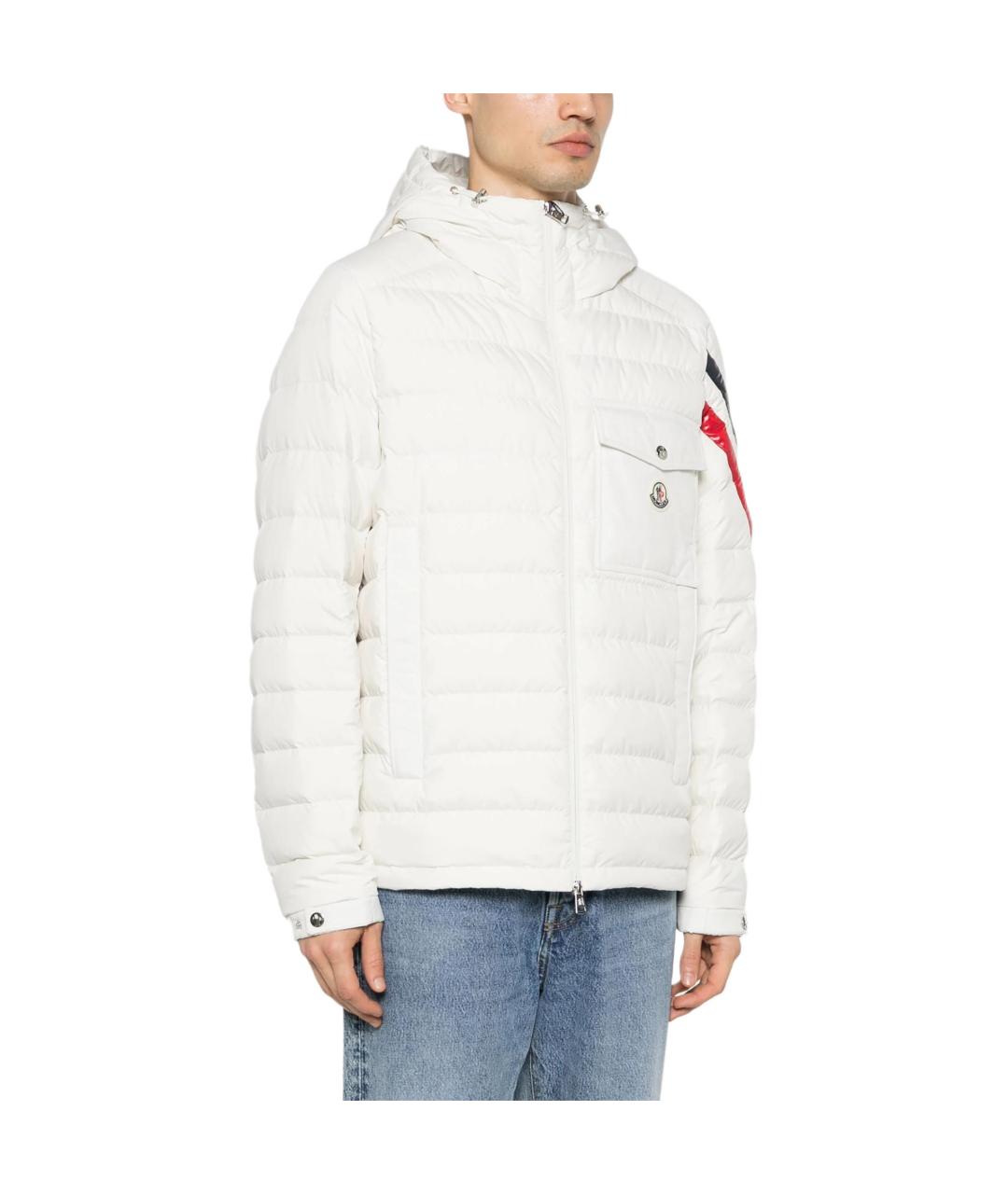 MONCLER Белая полиамидовая куртка, фото 3