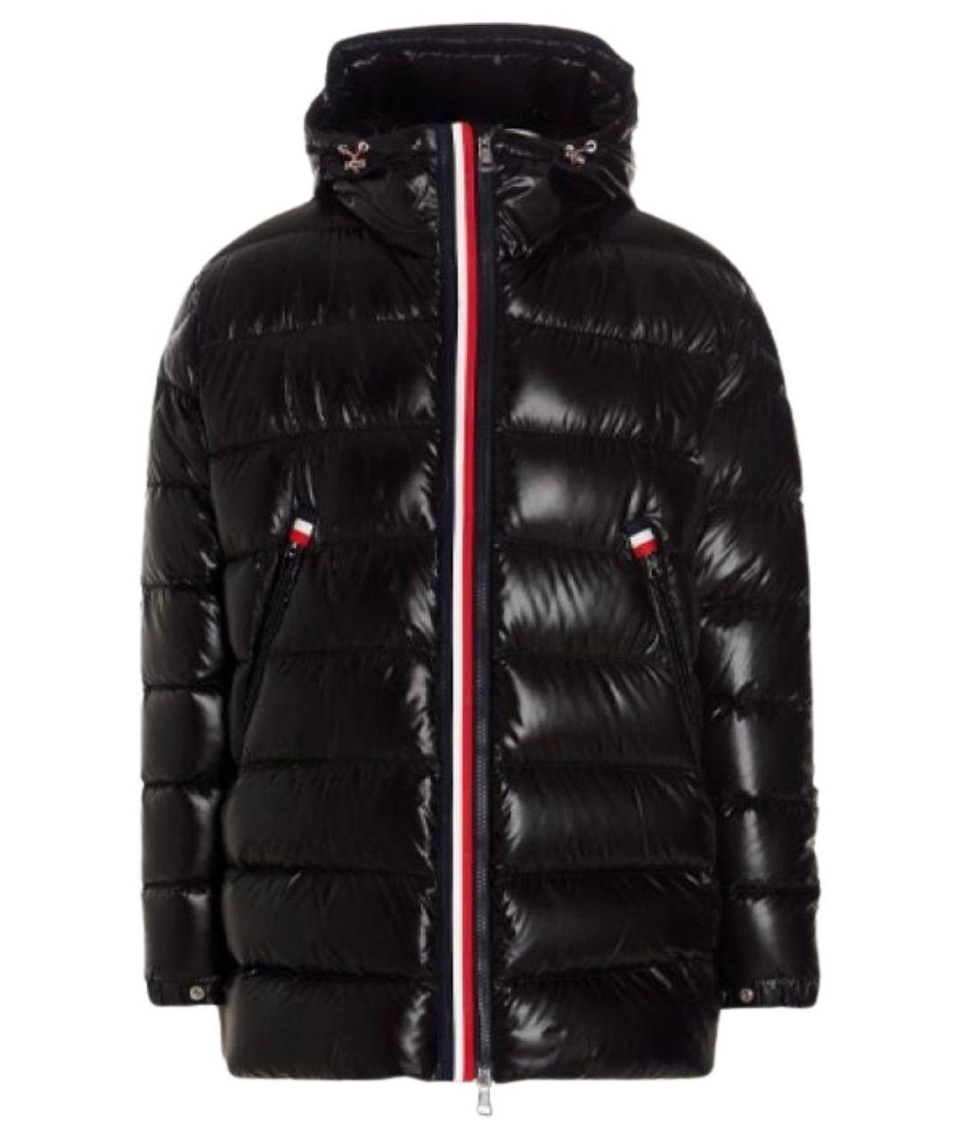 MONCLER Черный полиамидовый пуховик, фото 1