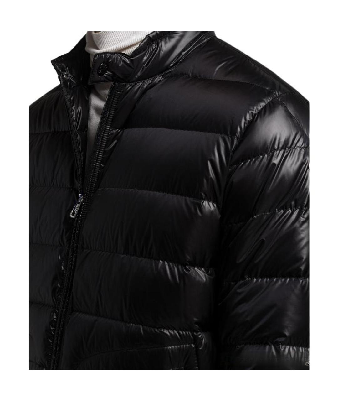 MONCLER Черный полиамидовый пуховик, фото 5