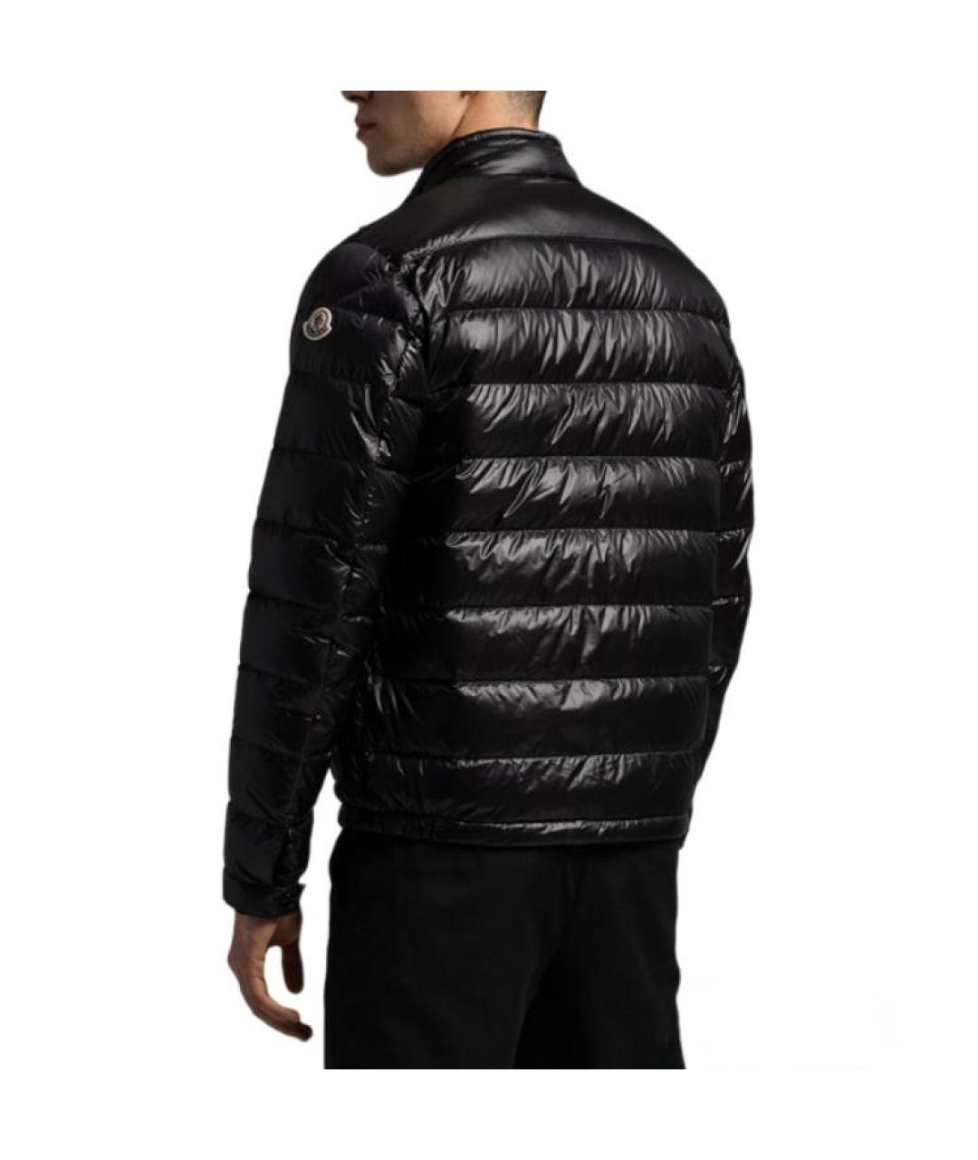 MONCLER Черный полиамидовый пуховик, фото 4