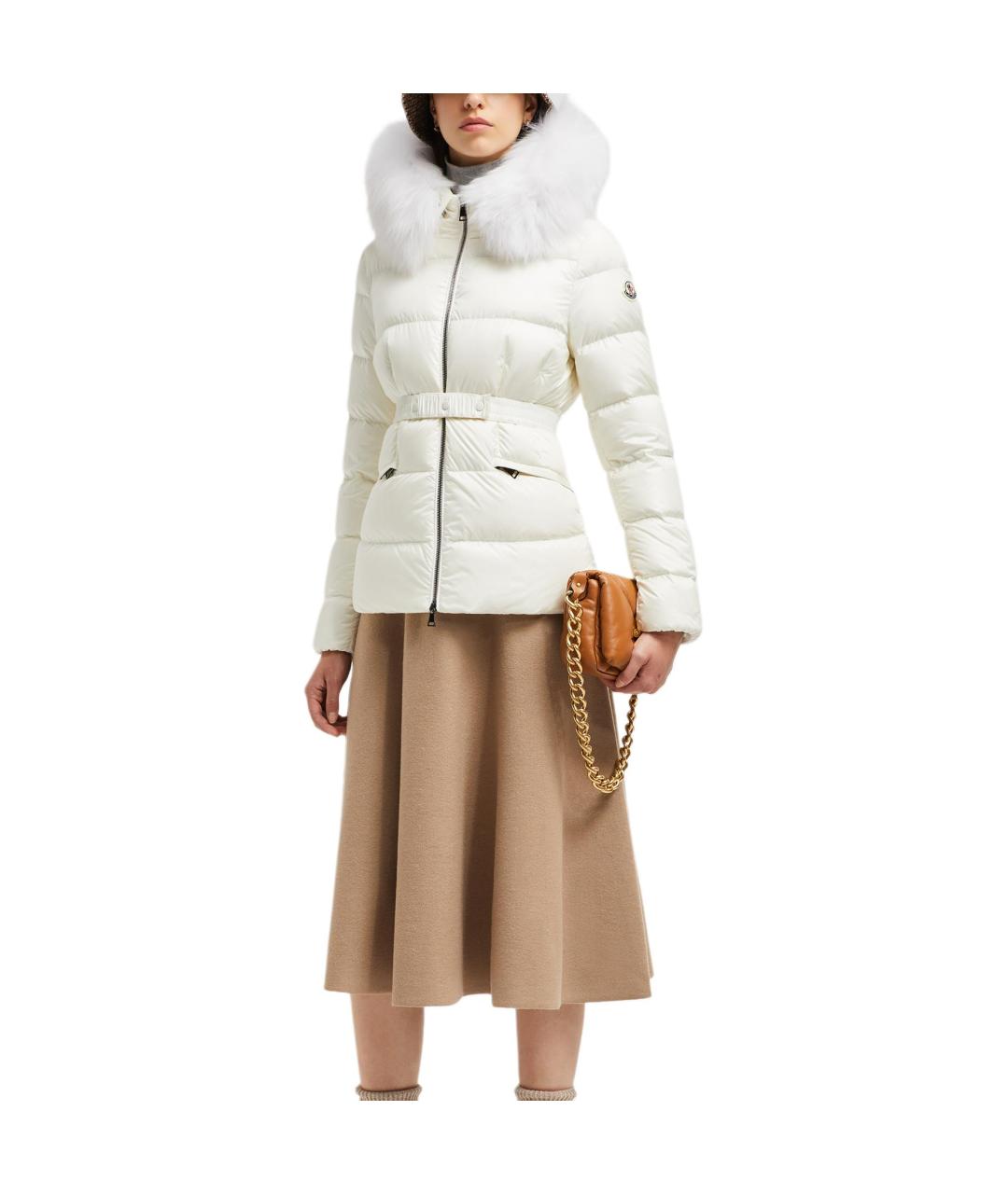 MONCLER Белая полиамидовая куртка, фото 2