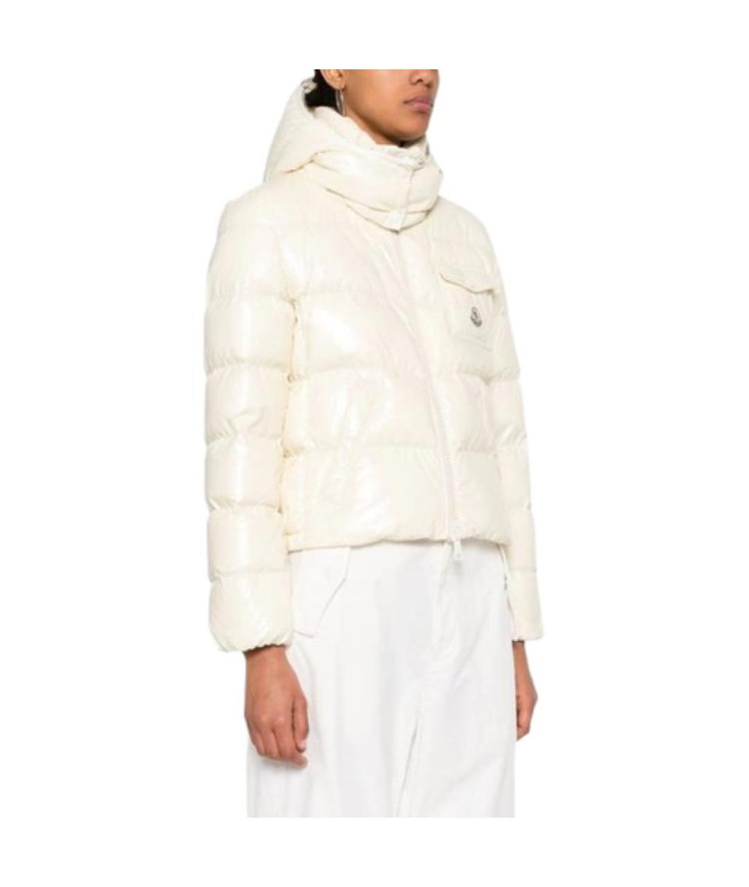 MONCLER Белая полиамидовая куртка, фото 2