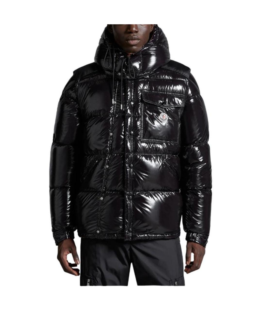MONCLER Черная полиамидовая куртка, фото 3