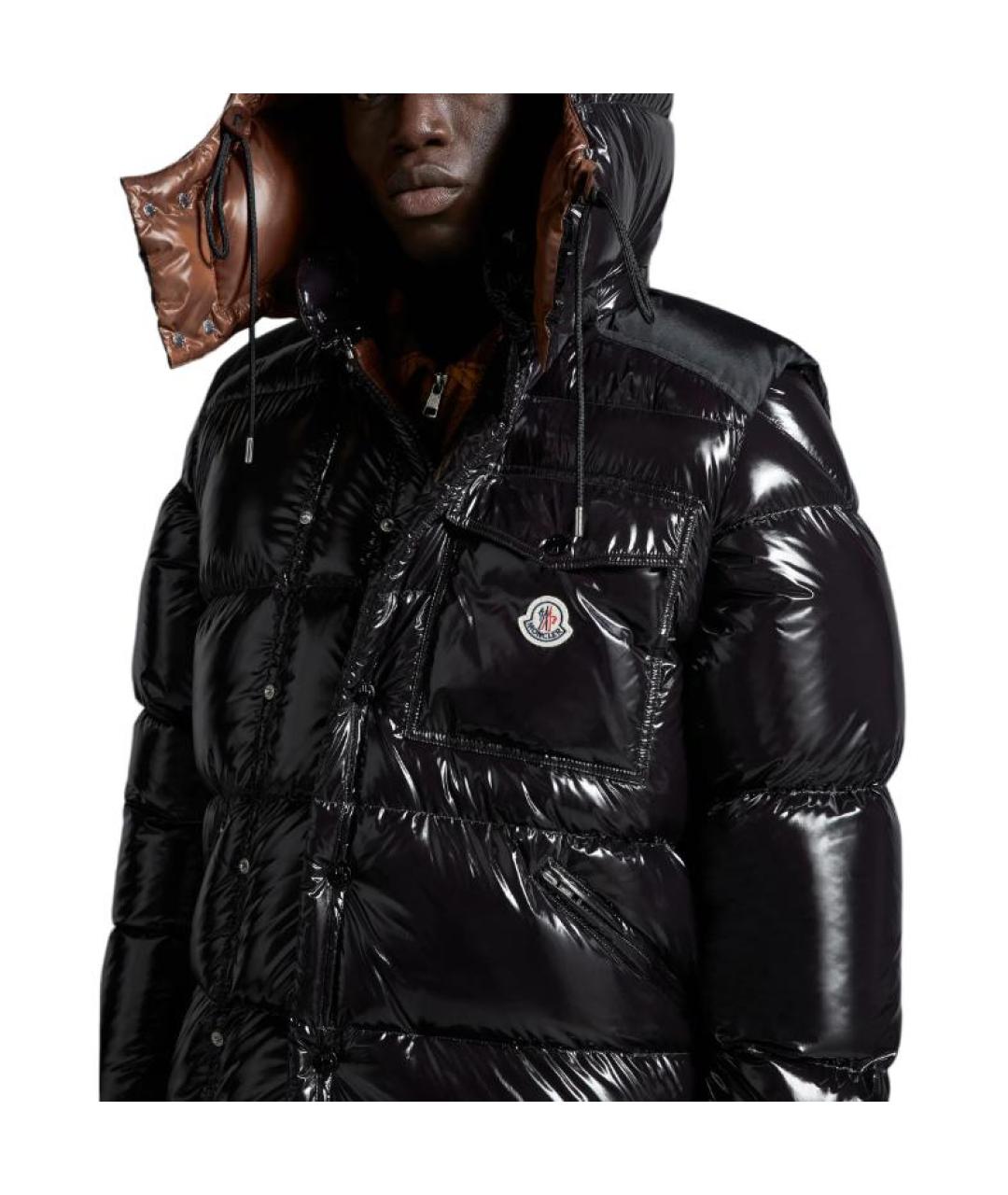 MONCLER Черная полиамидовая куртка, фото 4