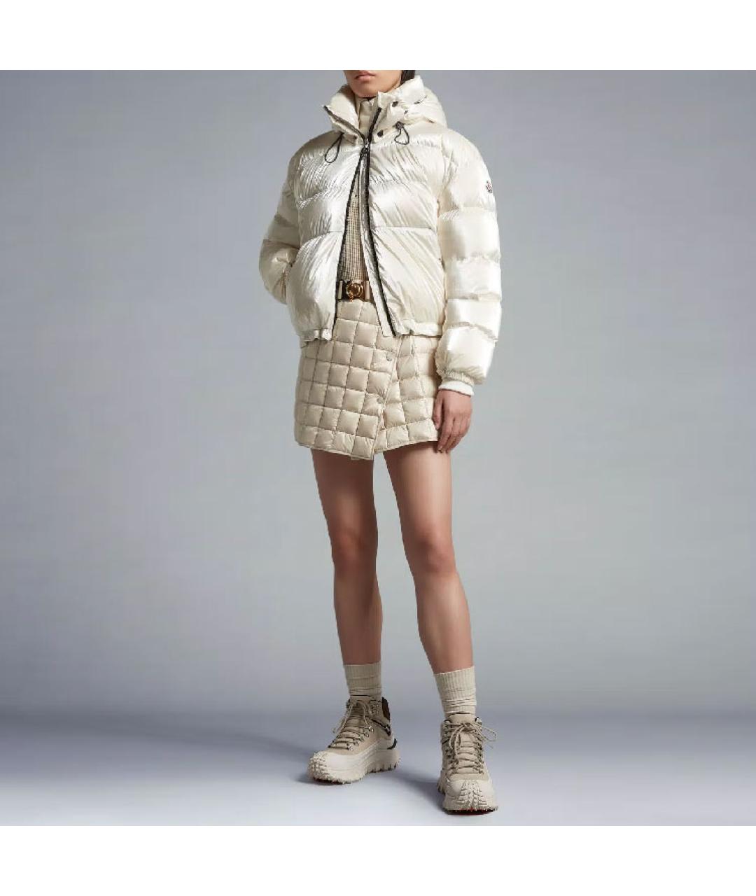 MONCLER Белый пуховик, фото 2