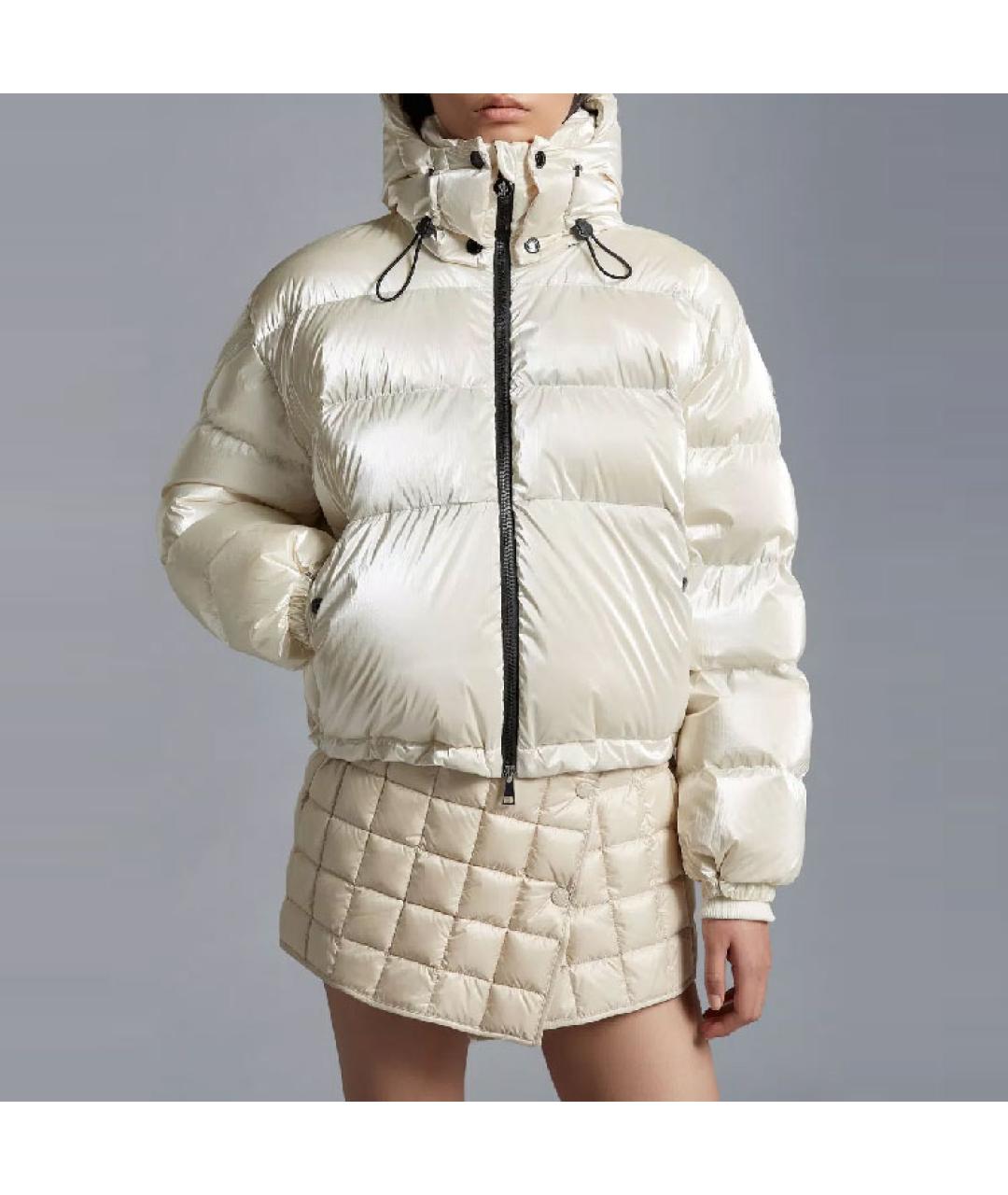 MONCLER Белый пуховик, фото 4