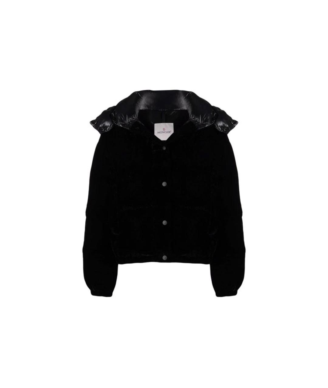 MONCLER Черный пуховик, фото 1