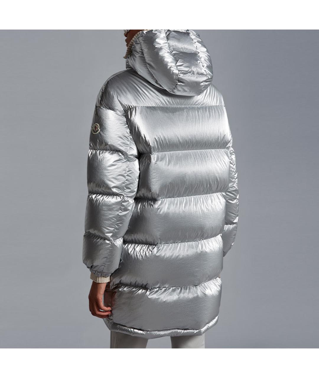 MONCLER Серебрянный пуховик, фото 3