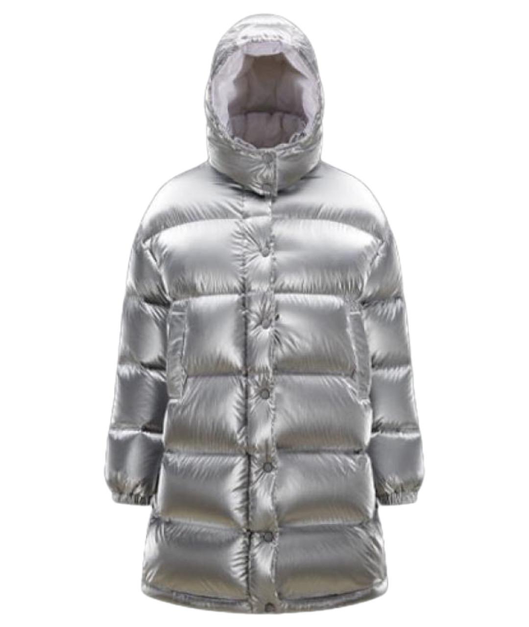 MONCLER Серебрянный пуховик, фото 1