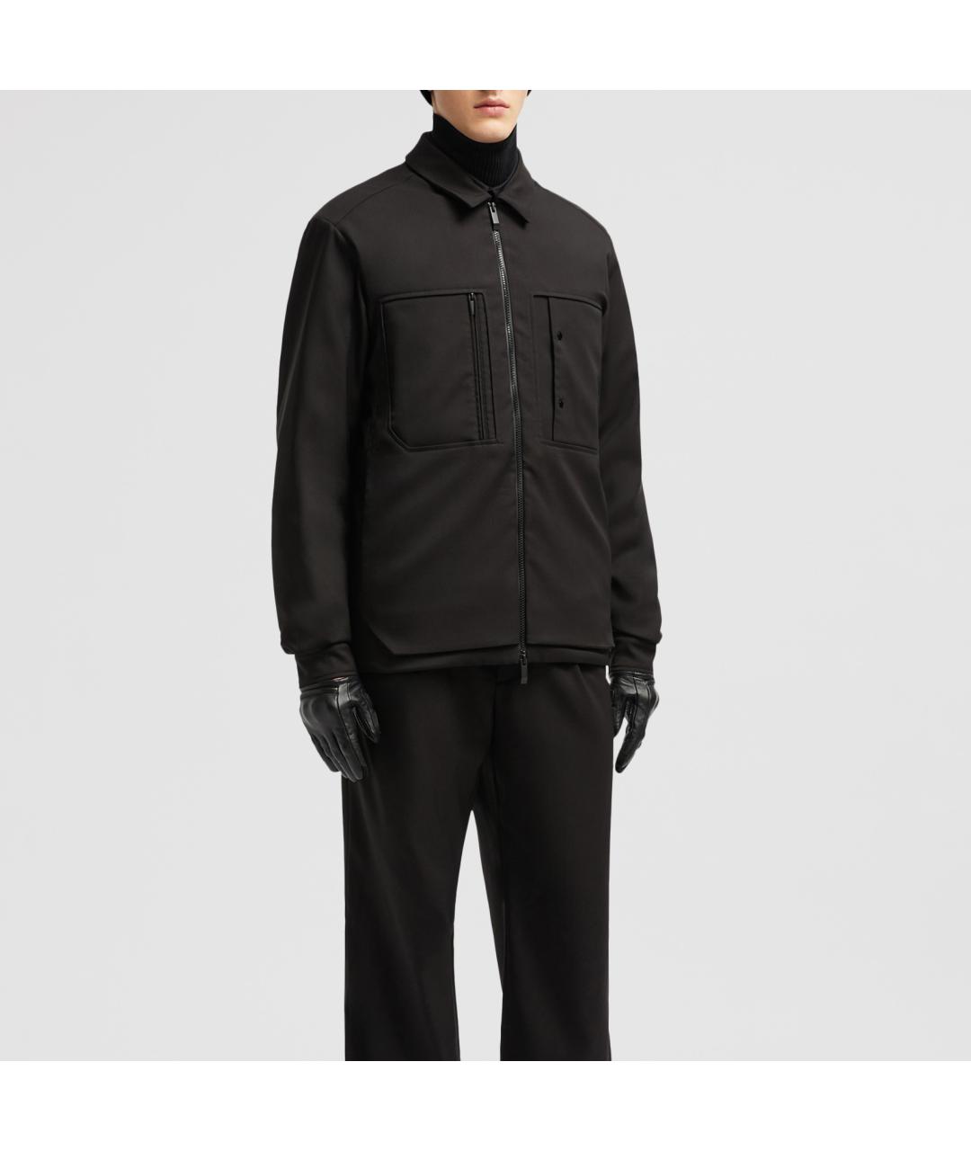 MONCLER Черный пуховик, фото 4