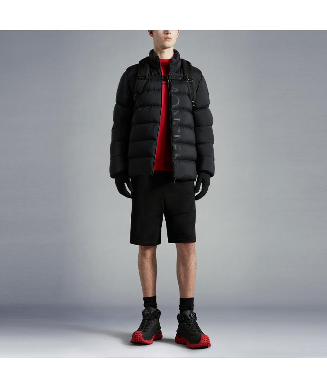 MONCLER Черный пуховик, фото 3