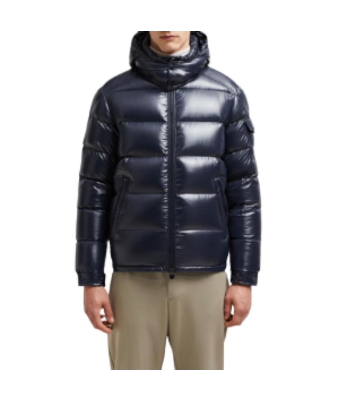 MONCLER Синий пуховик, фото 3
