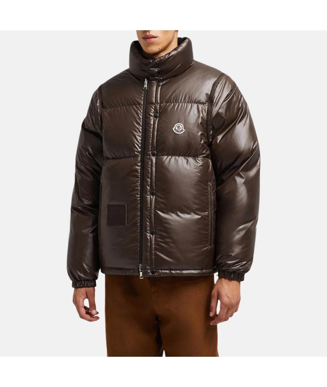 MONCLER Черный пуховик, фото 5