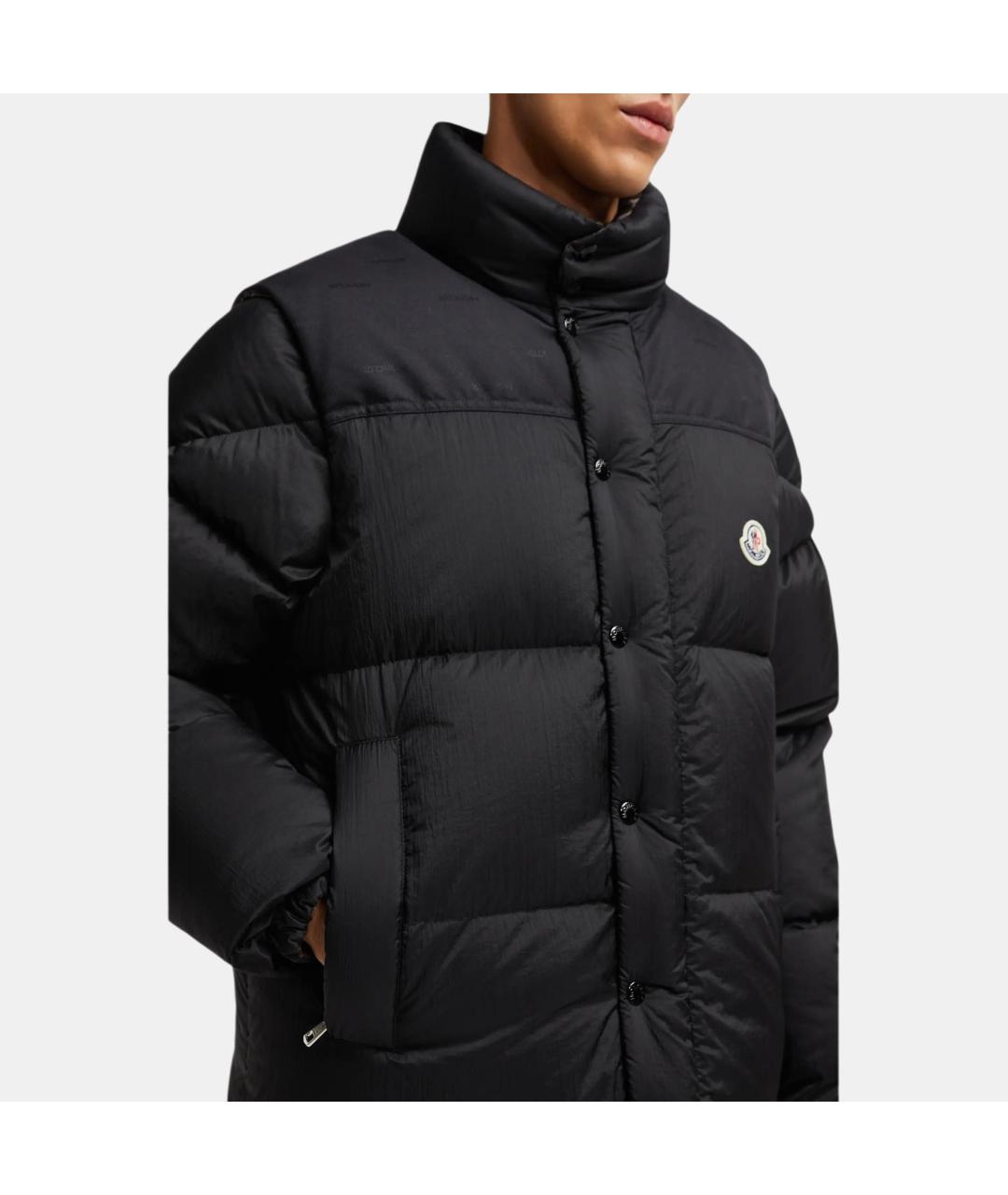 MONCLER Черный пуховик, фото 4