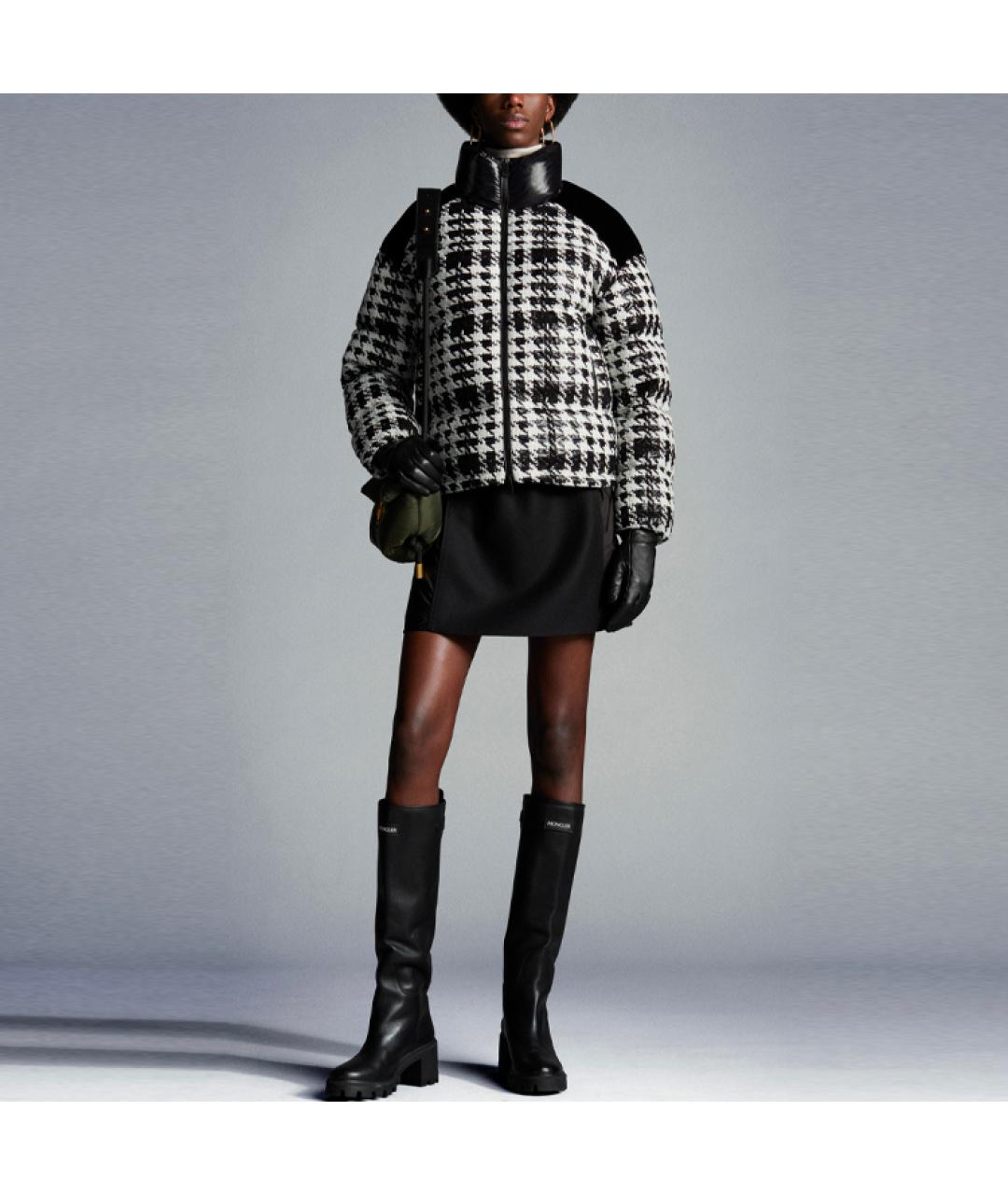 MONCLER Черный пуховик, фото 2