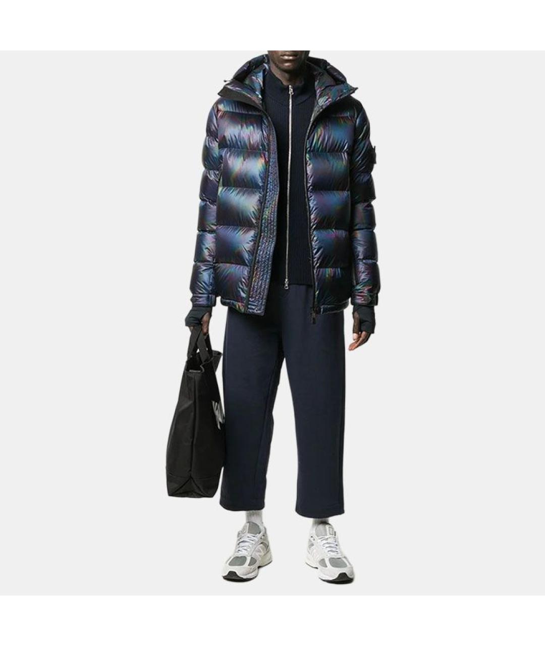 MONCLER Синий пуховик, фото 4