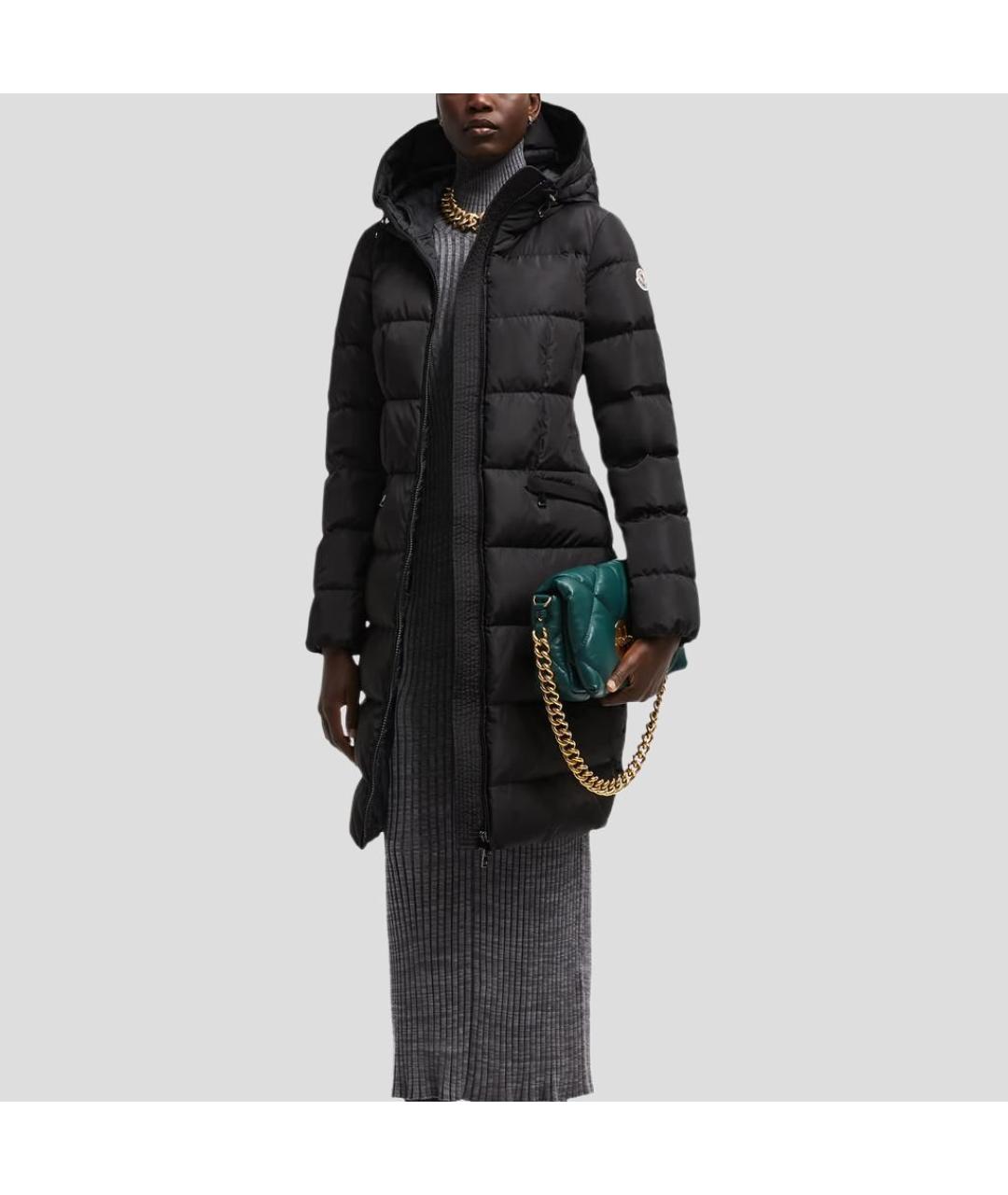 MONCLER Черный пуховик, фото 5