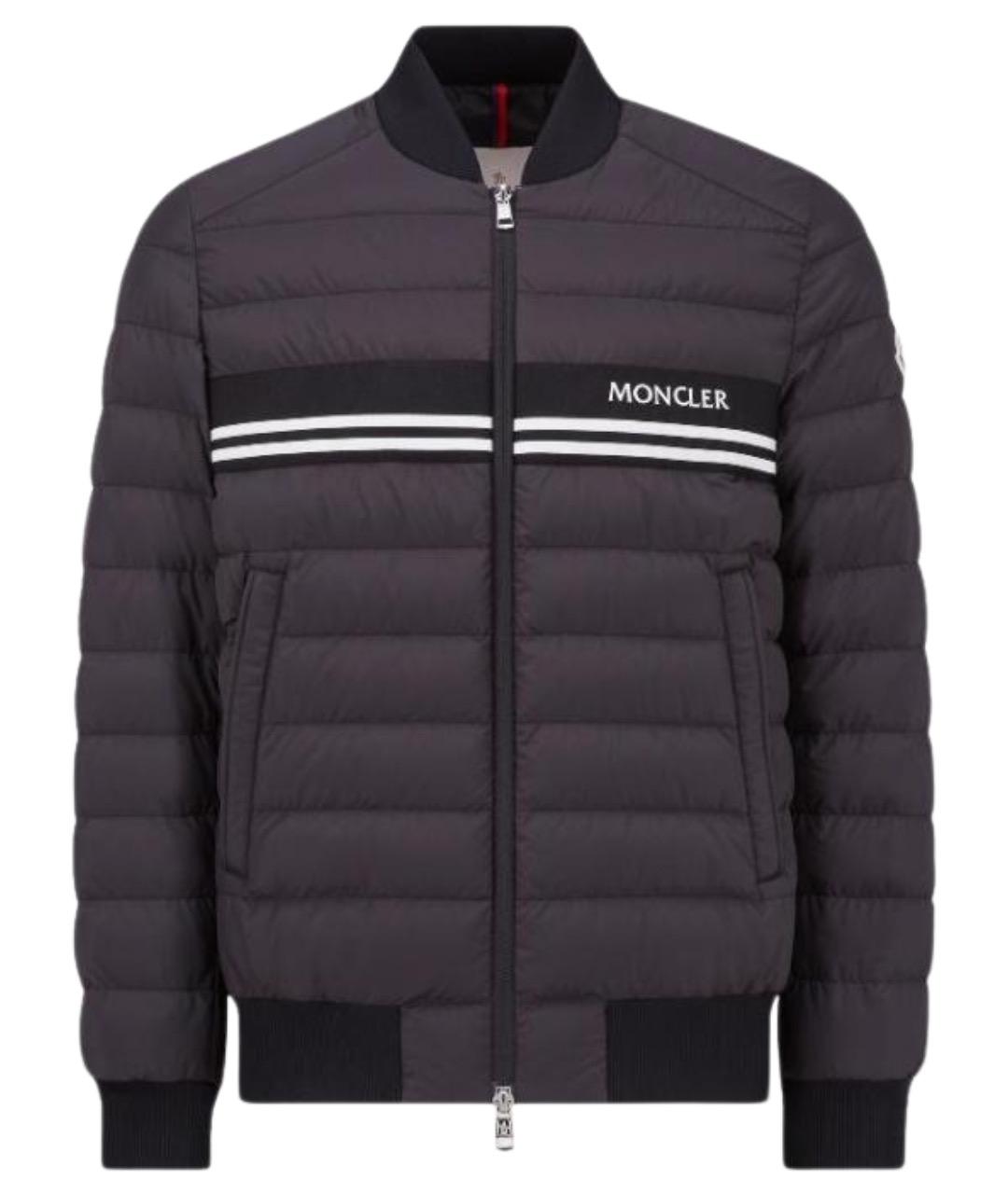 MONCLER Черный пуховик, фото 1