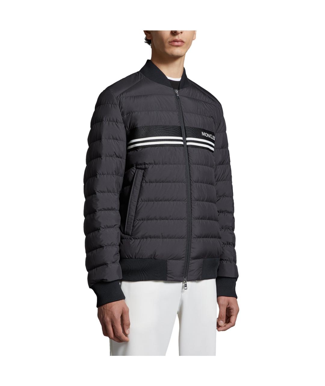MONCLER Черный пуховик, фото 3