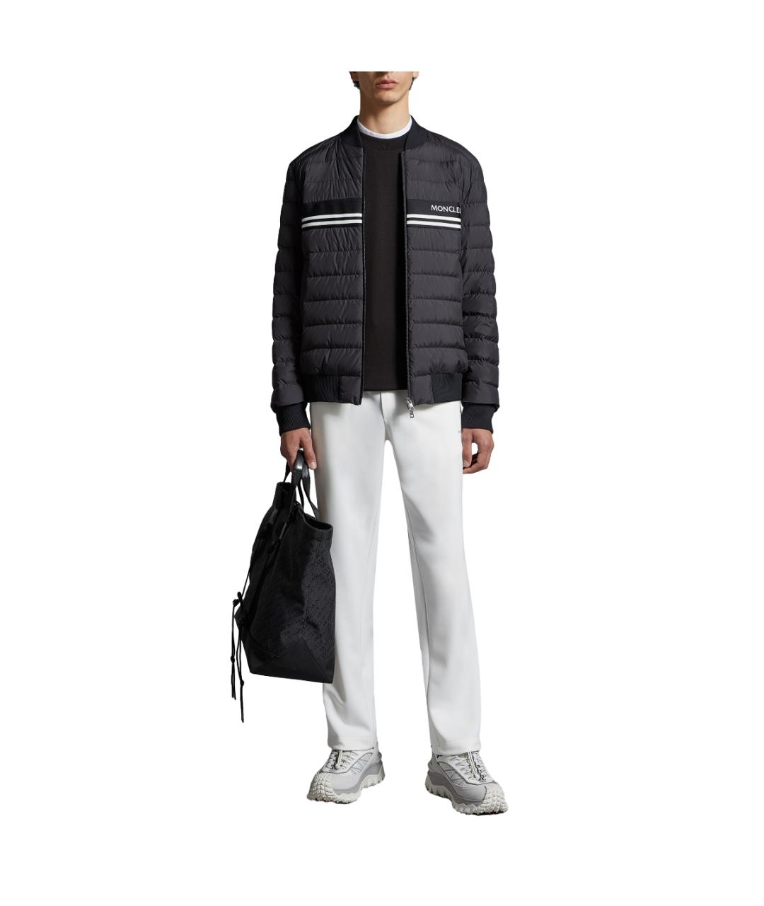 MONCLER Черный пуховик, фото 2
