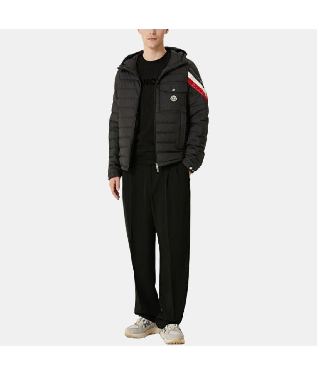 MONCLER Черный пуховик, фото 5