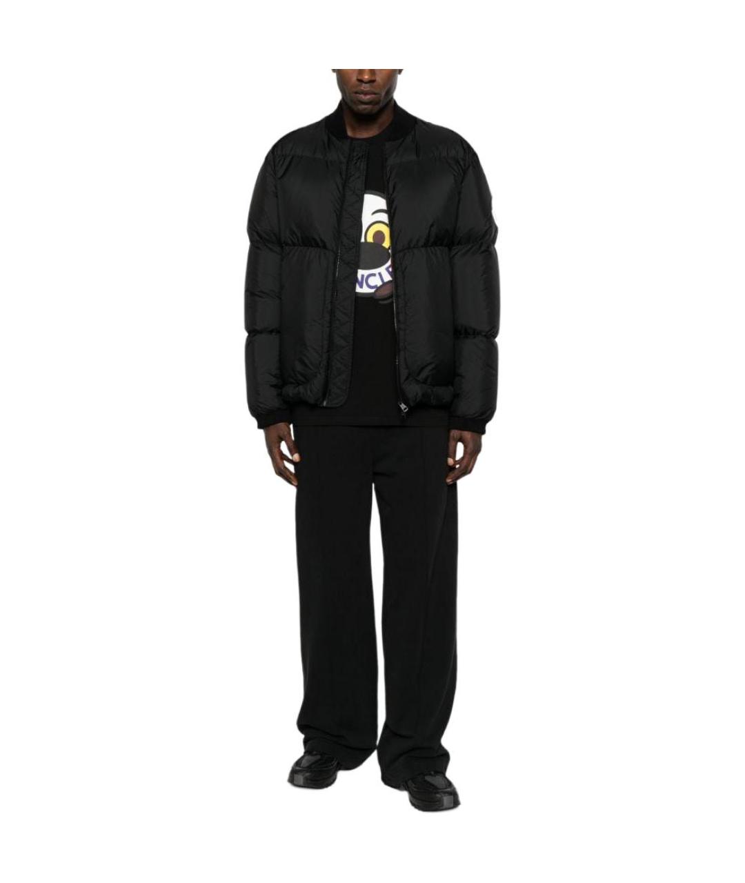 MONCLER Черный пуховик, фото 2