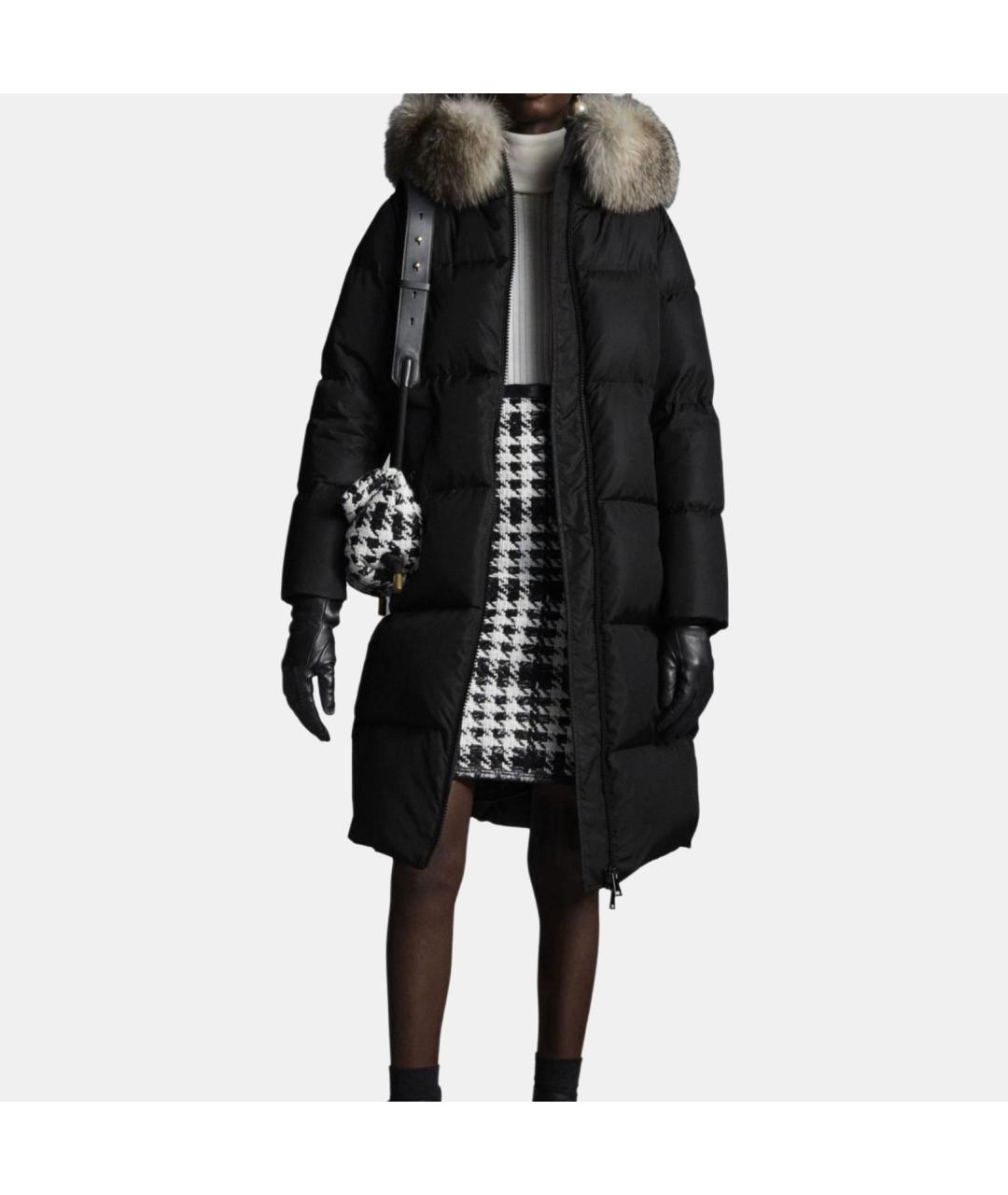 MONCLER Черный полиамидовый пуховик, фото 3