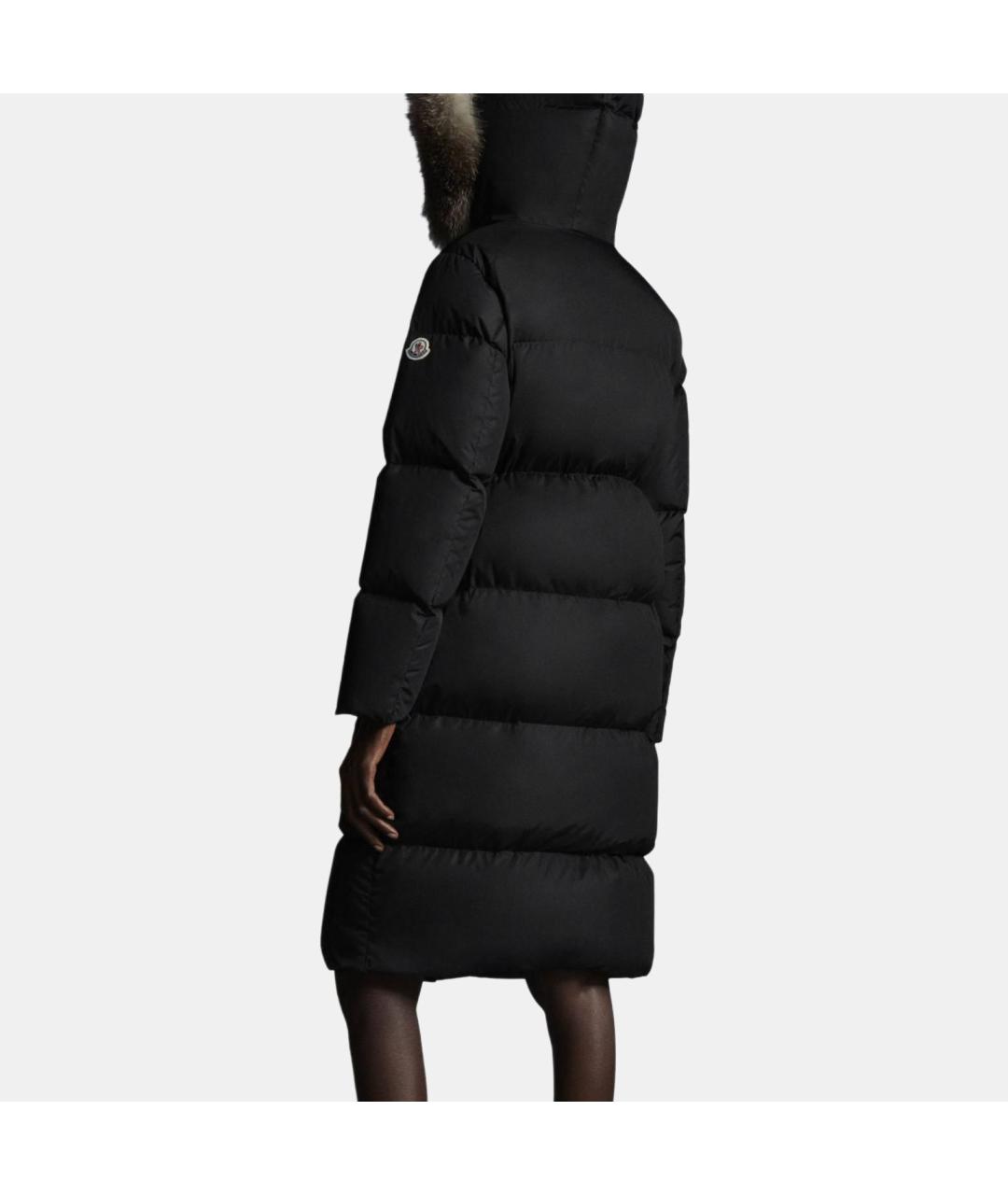 MONCLER Черный полиамидовый пуховик, фото 2