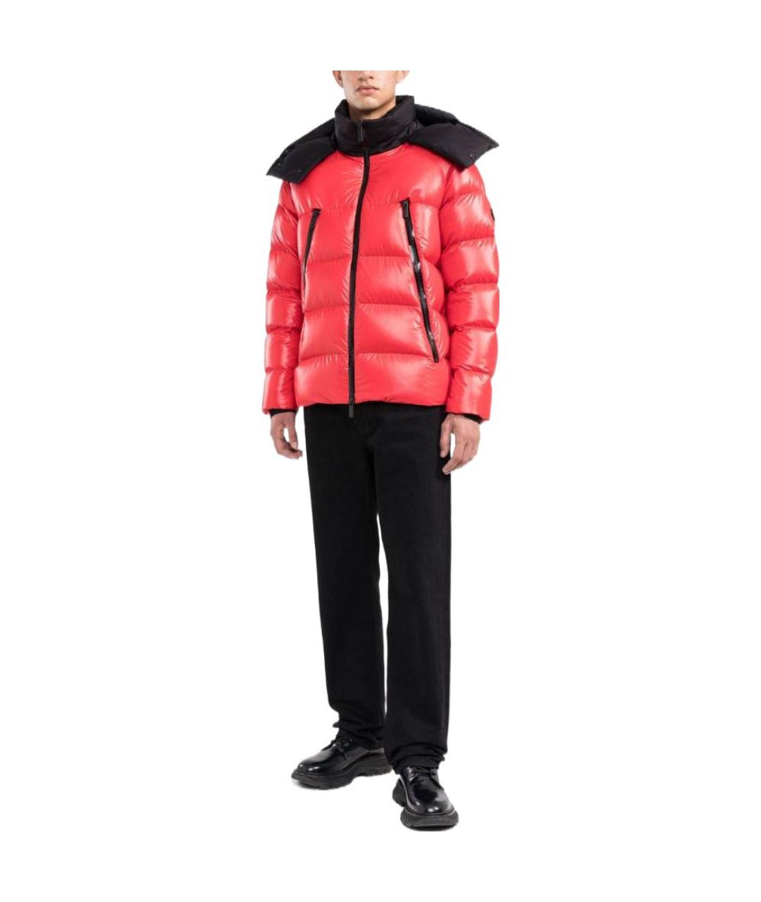 MONCLER Оранжевый пуховик, фото 2